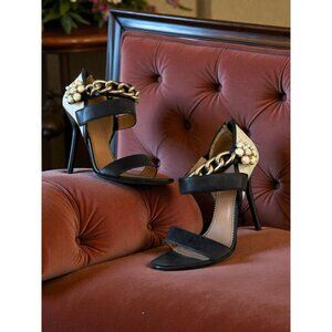 DSQUARED Black Cream Quilted Heels Size 37 / US 7